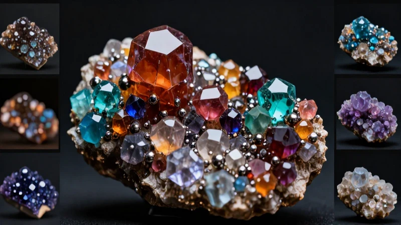 Fotografía macro deslumbrante de minerales preciosos