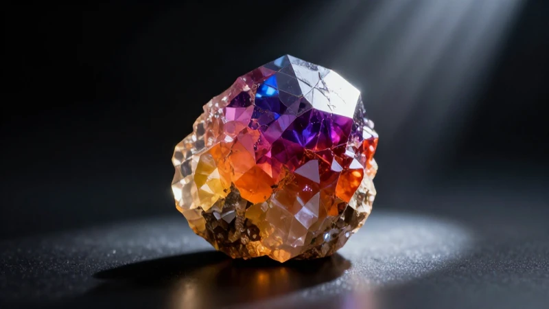 Muestra mineral brillante en primer plano