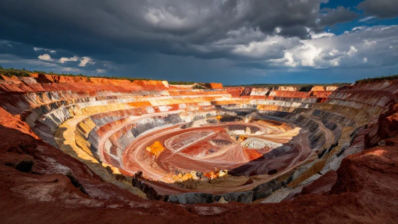 Cuáles son los estados con la producción minera más alta 2 Paisaje minero con impactante iluminación y colores