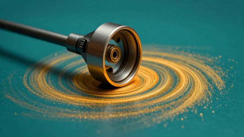 Detecta oro en primer plano con dramatismo