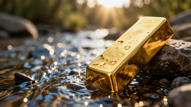 Oro brillante captado con luz cinematográfica