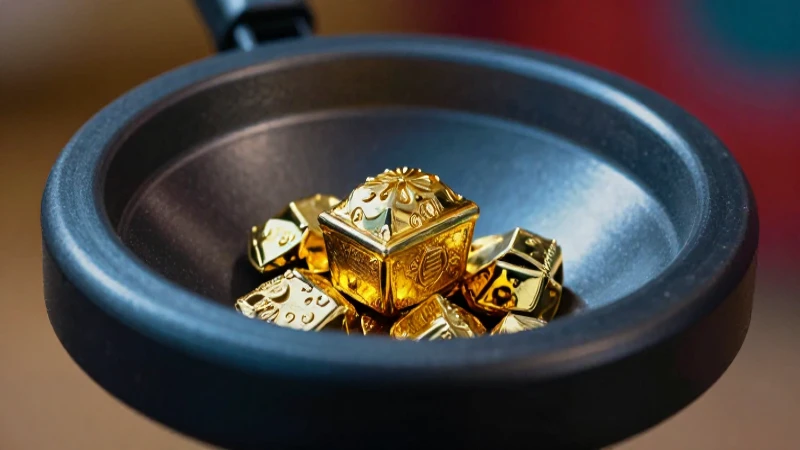 Oro brillante revelado bajo la bobina