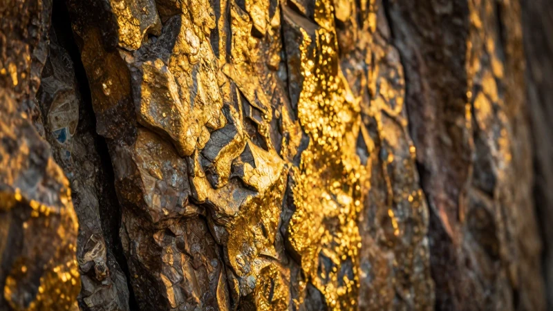 Textura rocosa dorada con iluminación cinematográfica
