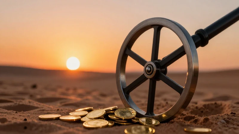 Monedas doradas brillan bajo luz dramática
