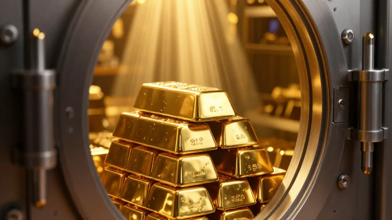 Oro brillante en bóveda iluminada cinematográficamente