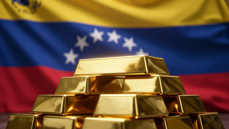Barras de oro bajo luz dramática venezolana