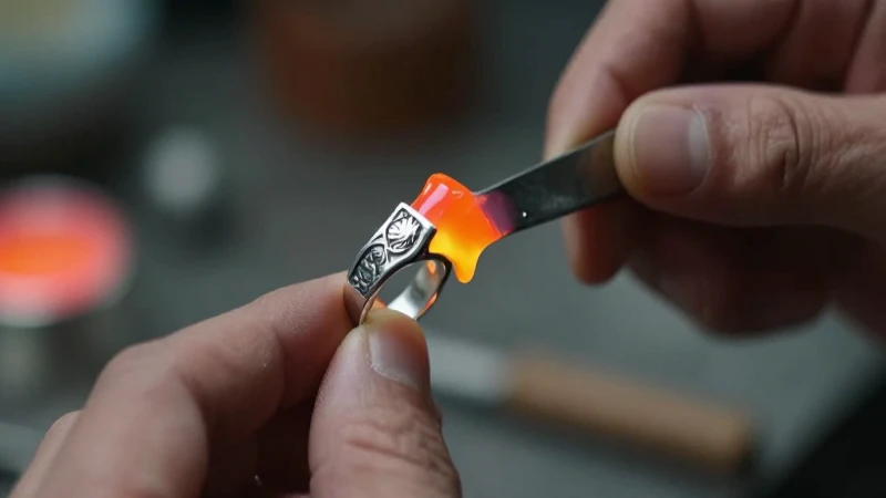 Anillo de plata forjado con arte y fuego