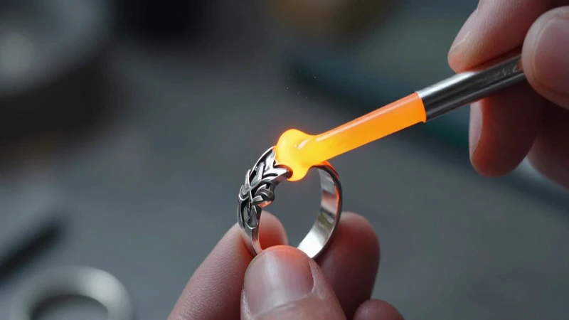 Se crea un anillo plateado con detalle