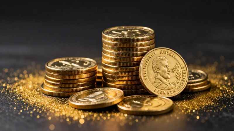 Monedas doradas brillan con dramatismo y lujo