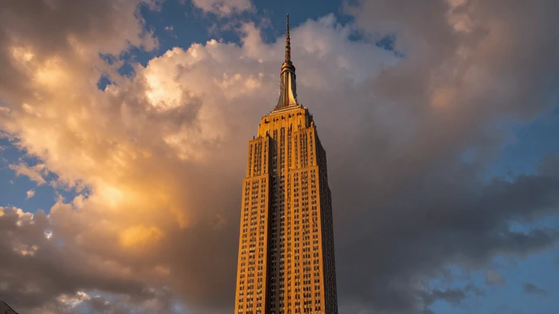 El Empire State se eleva al atardecer dorado