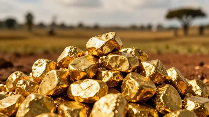 Oro en Uganda: Descubrimiento de toneladas 2 Oro brillante en paisaje ugandés cinematográfico