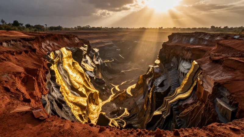 Oro en Uganda: Descubrimiento de toneladas 5 Paisaje minero ugandés: oro y luz intensa