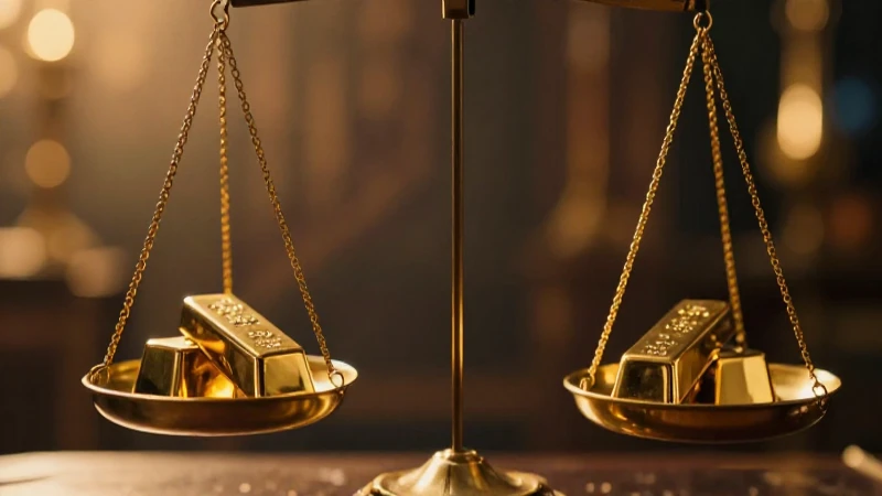 Onza de oro equilibrada en luz dramática
