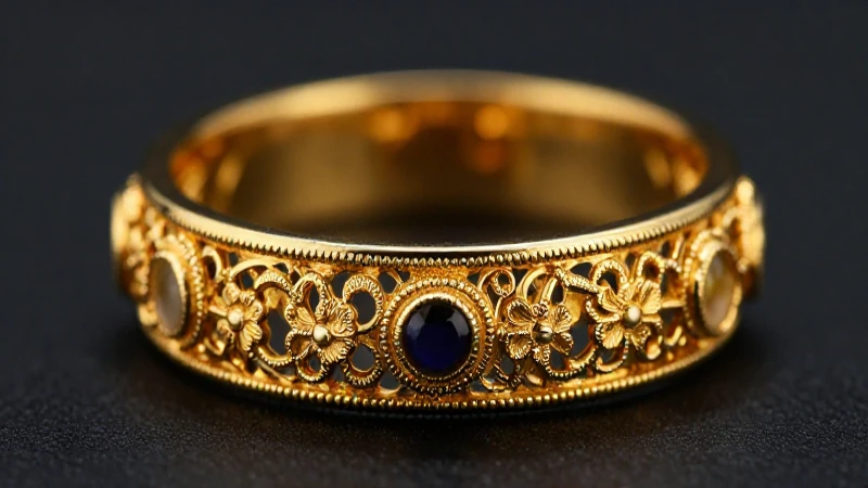 Joyas italianas doradas con filigrana refinada