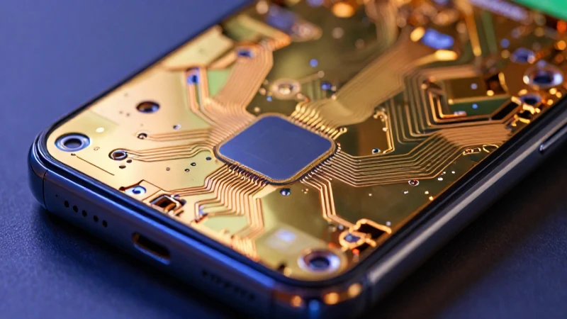 Circuito dorado brillante en detalle fotorealista