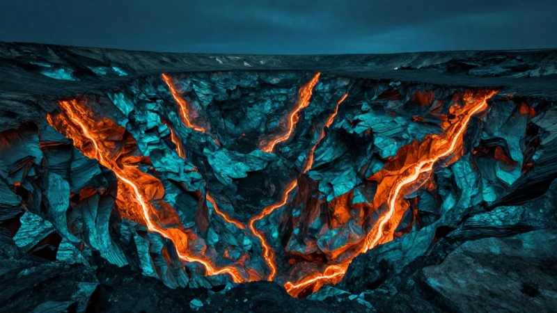 Venas de cobre brillantes en minería cinematográfica