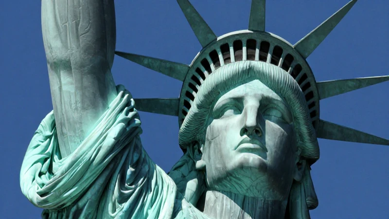 Cercana textura de cobre en la Estatua de la Libertad