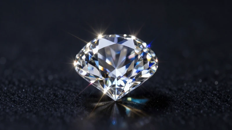 Diamante brillante, lujo y luz cinematográfica