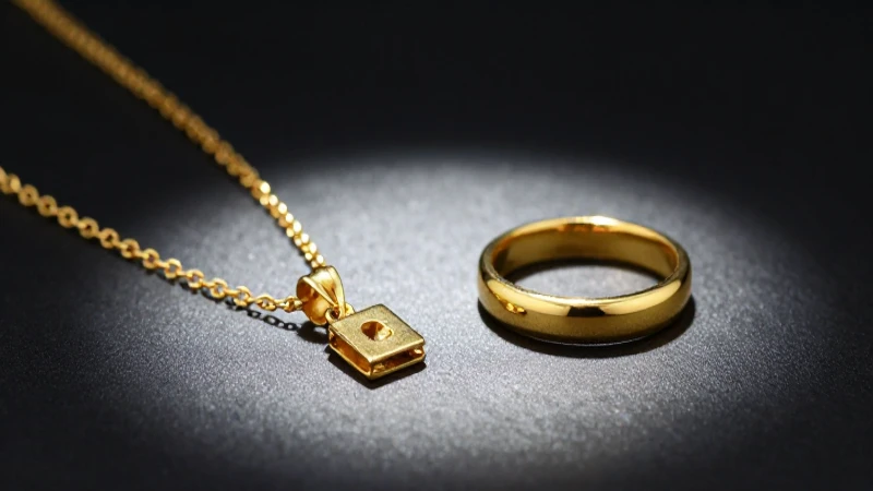 Joyas doradas en imagen profesional y elegante