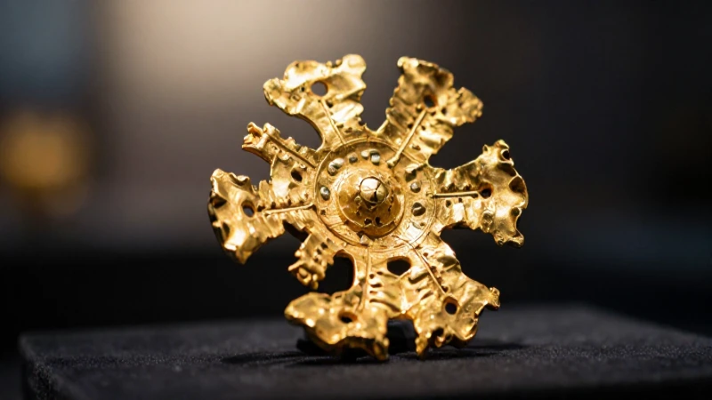 Artefacto dorado antiguo en hallazgo alemán