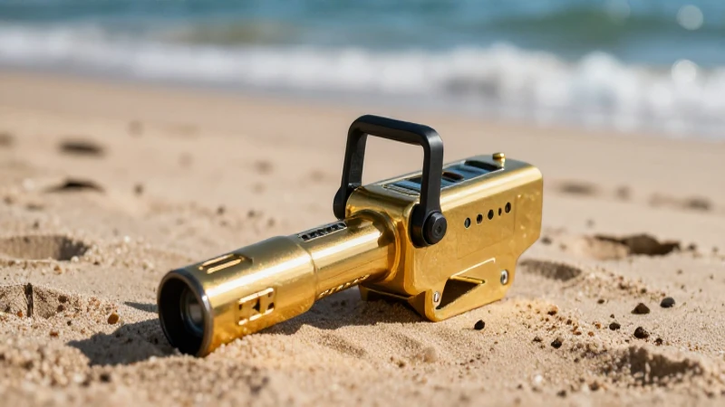 Detector de oro bajo luz cinematográfica