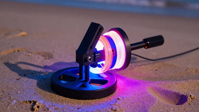 Detector metálico casero con iluminación dramática