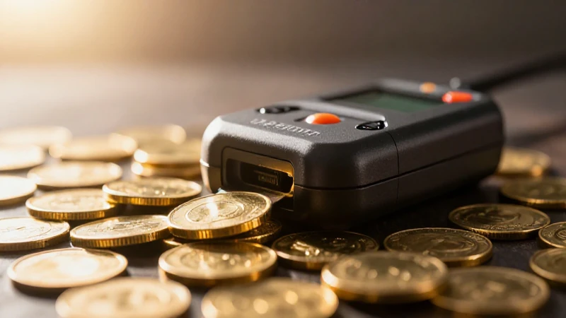 Detector OKM: Encuentra los Mejores Detektoren para Comprar 4 Monedas doradas brillan en primer plano