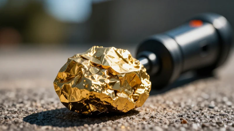 Detectores de oro: Encuentra el mejor detector de tesoros 4 Primer plano dorado con luz cinematográfica