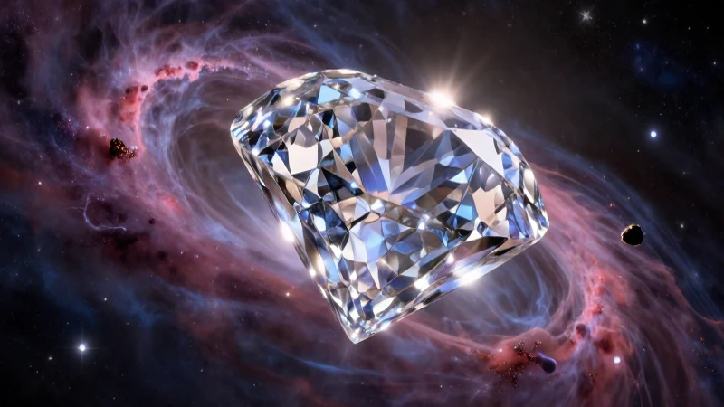 Diamante alienígena gigante, arte cinematográfico impactante