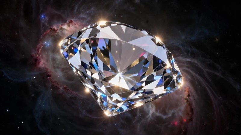 Diamante gigante brilla en cosmos oscuro