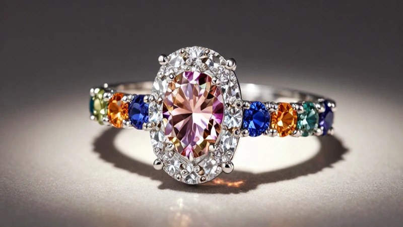 Joyería de diamantes vibrante, luz cinematográfica