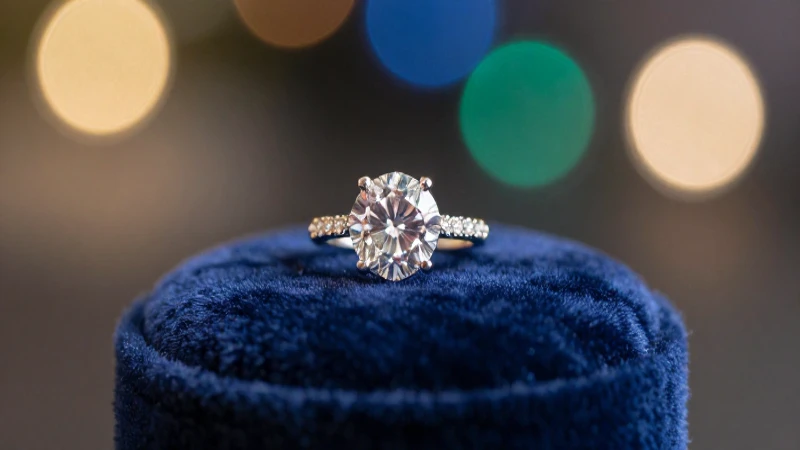 Anillo brillante sobre terciopelo con iluminación cinematográfica