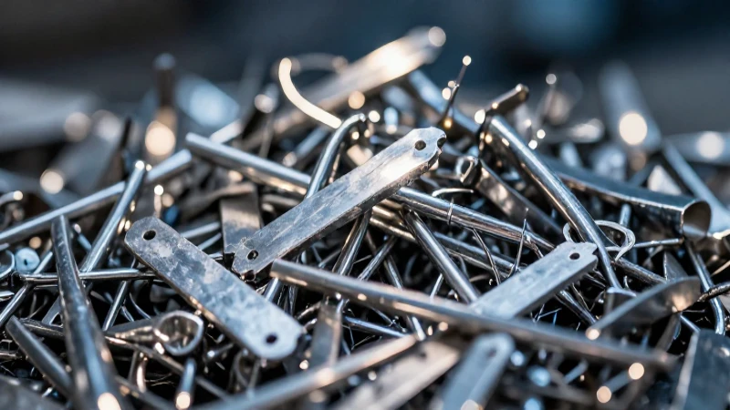 Metal deslumbrante en primer plano dramático