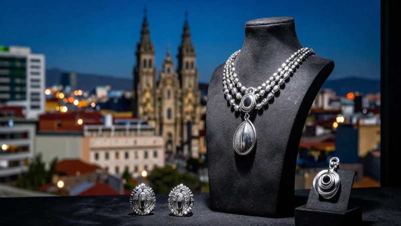 Joyas plateadas destacadas con iluminación cinematográfica