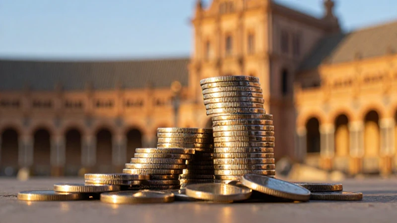 Monedas brillantes en arquitectura española cautivan