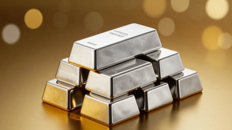 Lingotes de plata resaltan con elegancia y brillo