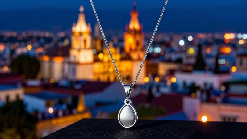 Joyería plateada en primer plano, contraste dramático