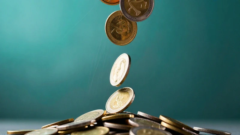 Monedas doradas y plateadas caen dramáticamente