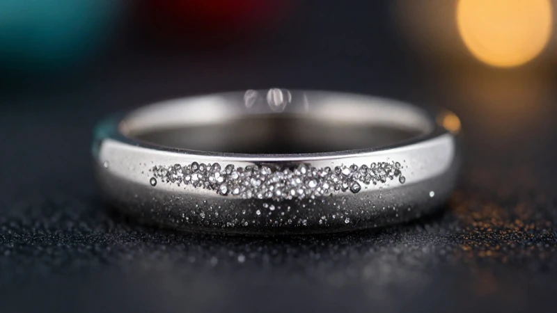Joyería plateada brillante en primer plano