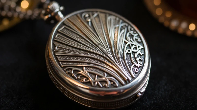 Locket antiguo deslumbrante con luz cálida