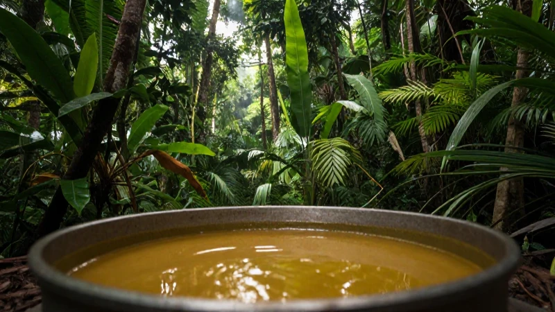 Selva puertorriqueña vibrante con rayos dorados