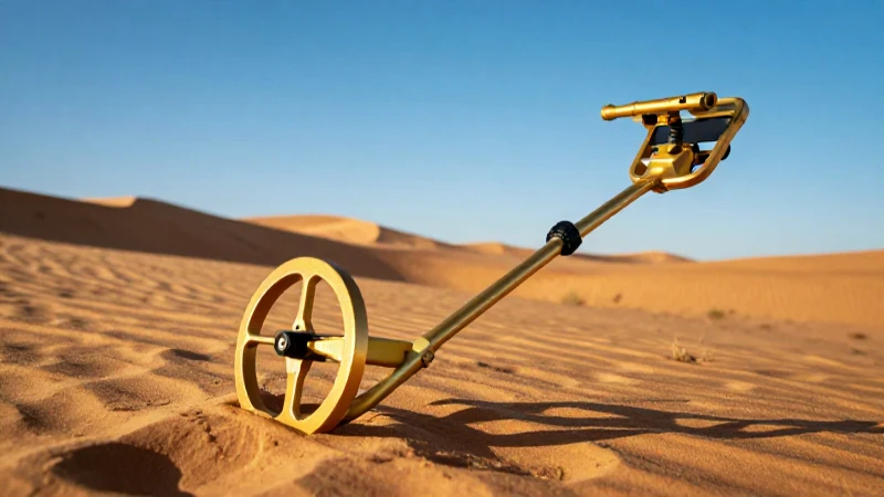 Búsqueda del oro en desierto cinematográfico vibrante