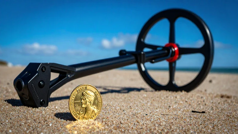 Moneda dorada hallada en la playa
