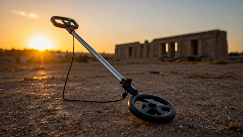 Atardecer dorado y ruinas bajo búsqueda detectivesca