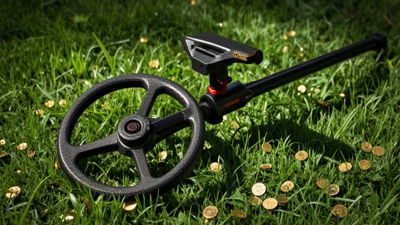 Monedas doradas halladas en vibrante campo