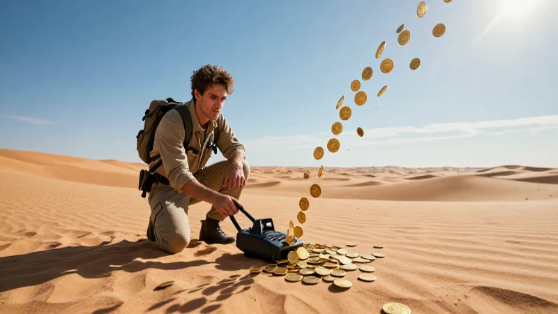 Cazador de tesoros halló oro en el desierto