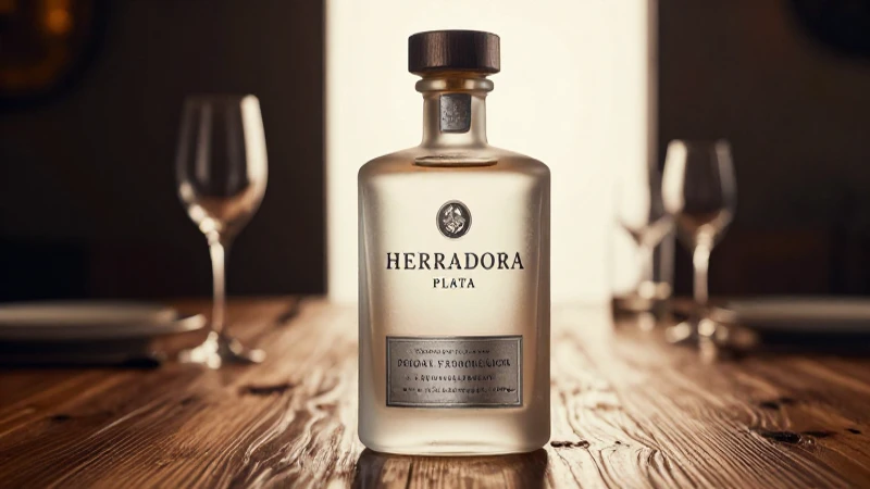 Tequila elegante en foco cálido y dramático
