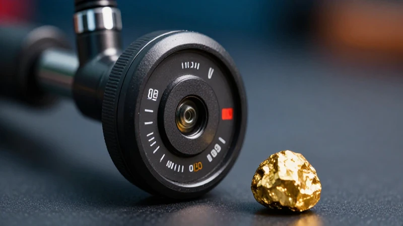 Detector busca oro brillante en detalle