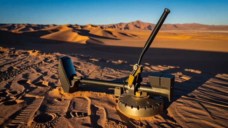 Paisaje peruano y metal detector, luz cinematográfica