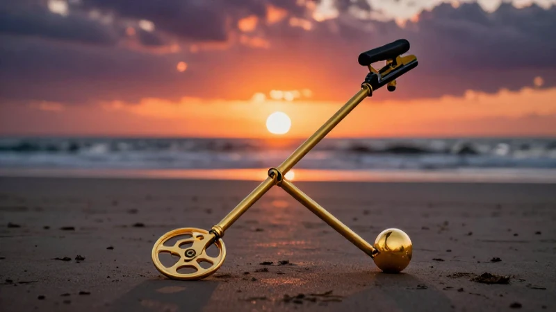 Dónde puedo comprar un detector de metales Fortune Apolo 2 Detecta tesoros en una playa al atardecer